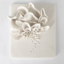 Wall Hanging Ceramic Sculpture Flower