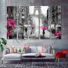 Paris Wall Print Eiffel Tower Canvas