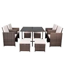 9pcs outdoor patio table chair set