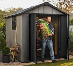 Garden Shed Brossium 759 In Gray Resin