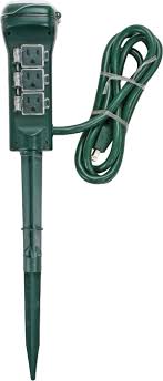 prime outdoor timer power stake green