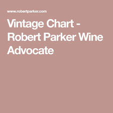 Vintage Chart Robert Parker Wine Advocate Useful Wine