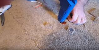 how to repair a cigarette burn in carpet