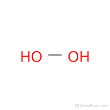 hydrogen peroxide formula h2o2 over