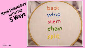 hand embroider letters lettering