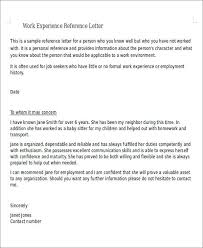 Work Letter Samples