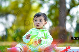 indian cute baby boy closeup shot