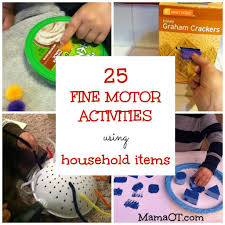 fine motor activities using household items