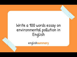 environmental pollution in english