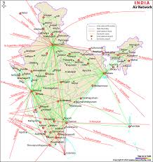 india air routes network map air