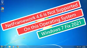 netframework 4 6 is not supported on