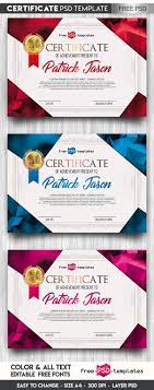 Get yours from +1,000 possibilities. Free Certificate Template In Psd On Behance