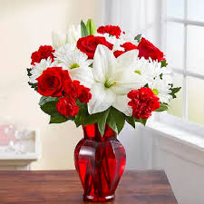 send a bunch of lovely red rose bouquet