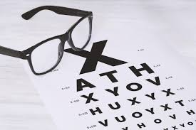 Eye Glasses On Eyesight Test Chart Photo Premium Download