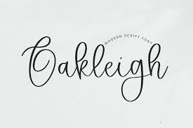 oakleigh modern script font