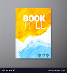 Abstract Book Watercolor Cover Template Royalty Free Vector