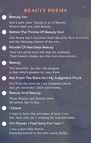 beauty poems best poems for beauty