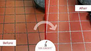commercial kitchen quarry tile cleaning