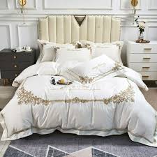 Embroidery Bedding Set King Queen Sz