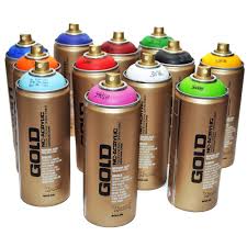 Montana Gold Premium Spray Paint 400ml Main Colors Set Of 12