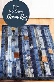 cool denim rug without sewing