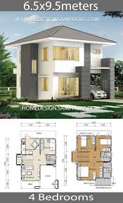 House Plans 6 5x9 5m With 4 Bedrooms