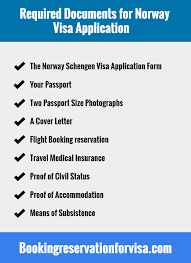 norway visa application requirements