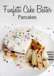 funfetti cake batter pancakes with