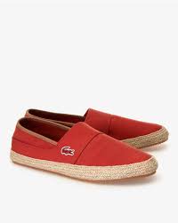 red cal shoes for men by lacoste