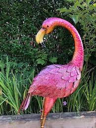 Metal Flamingo Home And Garden Ornament