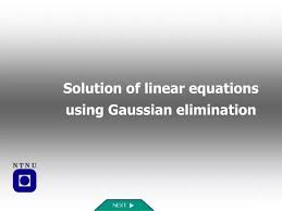 Ppt Solution Of Linear Equations