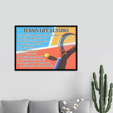 tennis life lessons poster tennis