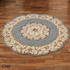 evaline wool aubusson round area rugs