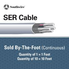 Southwire By The Foot 2 2 2 4 Gray Stranded Al Ser Cable