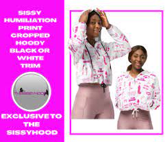 Sissy Humiliation Print Cropped Hoody - Etsy