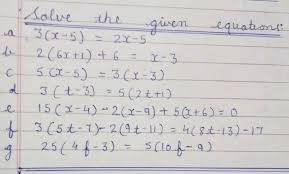 example maths linear equations