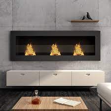 Wall Mounted Recessed Ethanol Fire