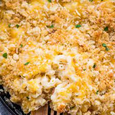 creamy baked mac and cheese with panko