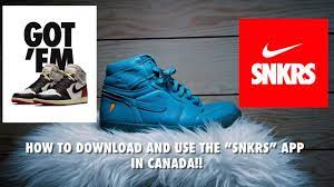 snkrs app in canada