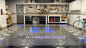 racedeck garage floor tile install