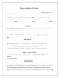 Services Contract Template Contract Templates
