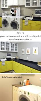 how to paint laminate cabinets with