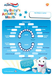 Printable Baby Teeth Chart Templates Arrival Loss And Eruption