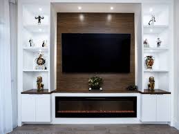 Custom Cabinet Design And Tv Fireplace