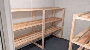 easy basement storage shelving from