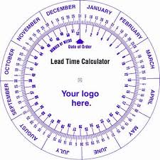 Lead Time Calculator And Date Planning Wheel Datascales