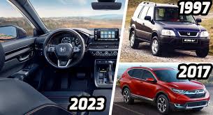 six generations of honda cr v interiors