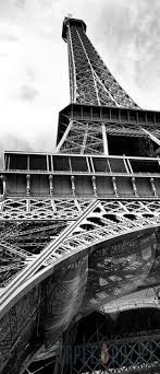 Paris Eiffel Tower Black White Wall