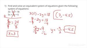 Create Equivalent Systems Of Equations