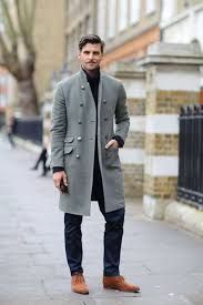 Grey Winter Coat Pea Coat Attires